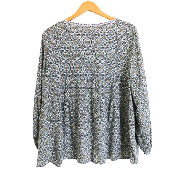 NWOT Max Studio Tiered Babydoll Blouse Comfort Flowy Size XL - Picture 4 of 5